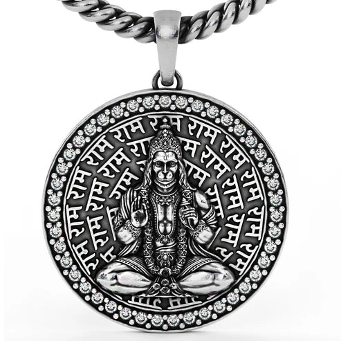 Shri Hanuman Ji Silver Pendant For Men & Women