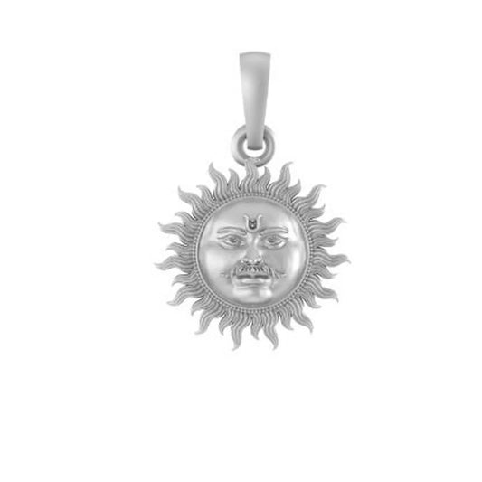 Sterling Silver God Sun Pendant for Men & Women