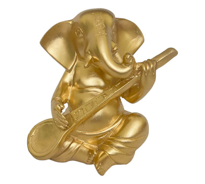 Golden Lord Ganesh Playing Guitar Size 4 Inch