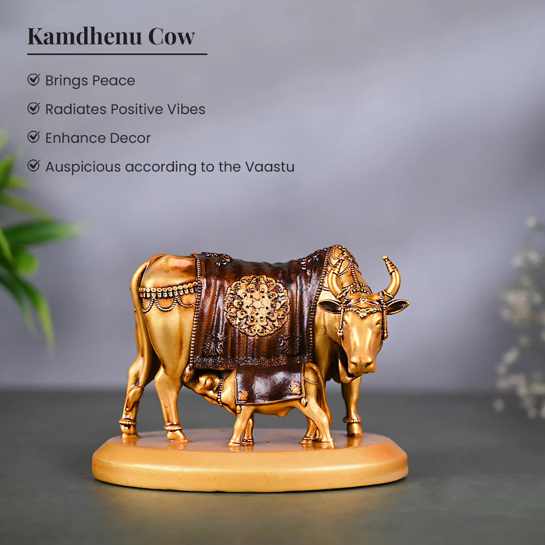 Kamdhenu Cow For  Car Dashboard