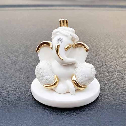 Vighnaharta  Bal Ganesha Idol for Car Dashboard